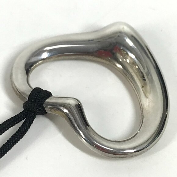 TIFFANY&Co. Open Heart Elsa Peretti Accessories Choker Necklace SV925 Silver - Picture 15 of 15